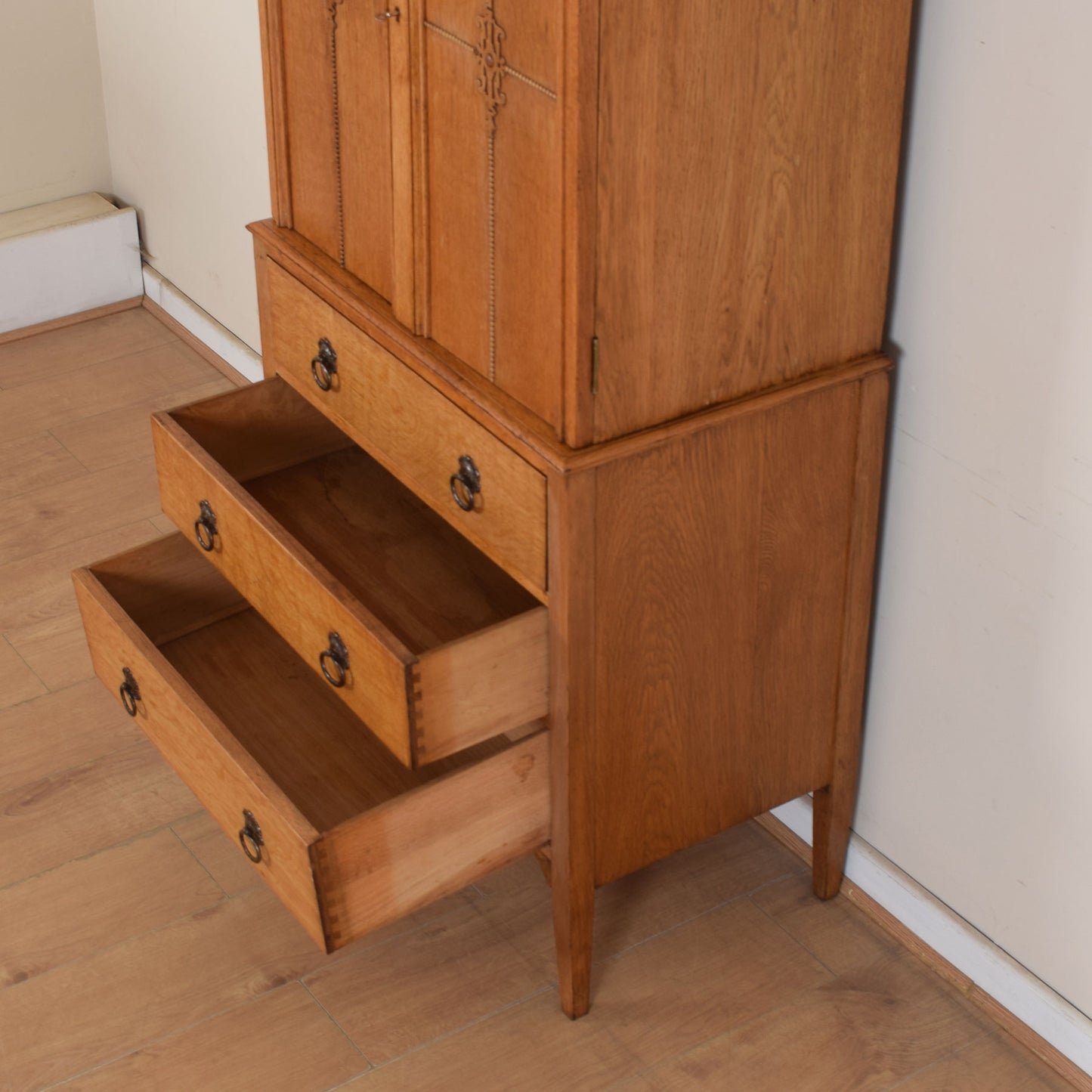 Unusual Oak Tallboy