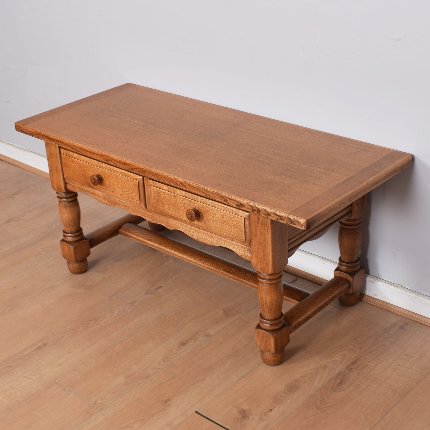 Oak Two-Drawer Coffee Table