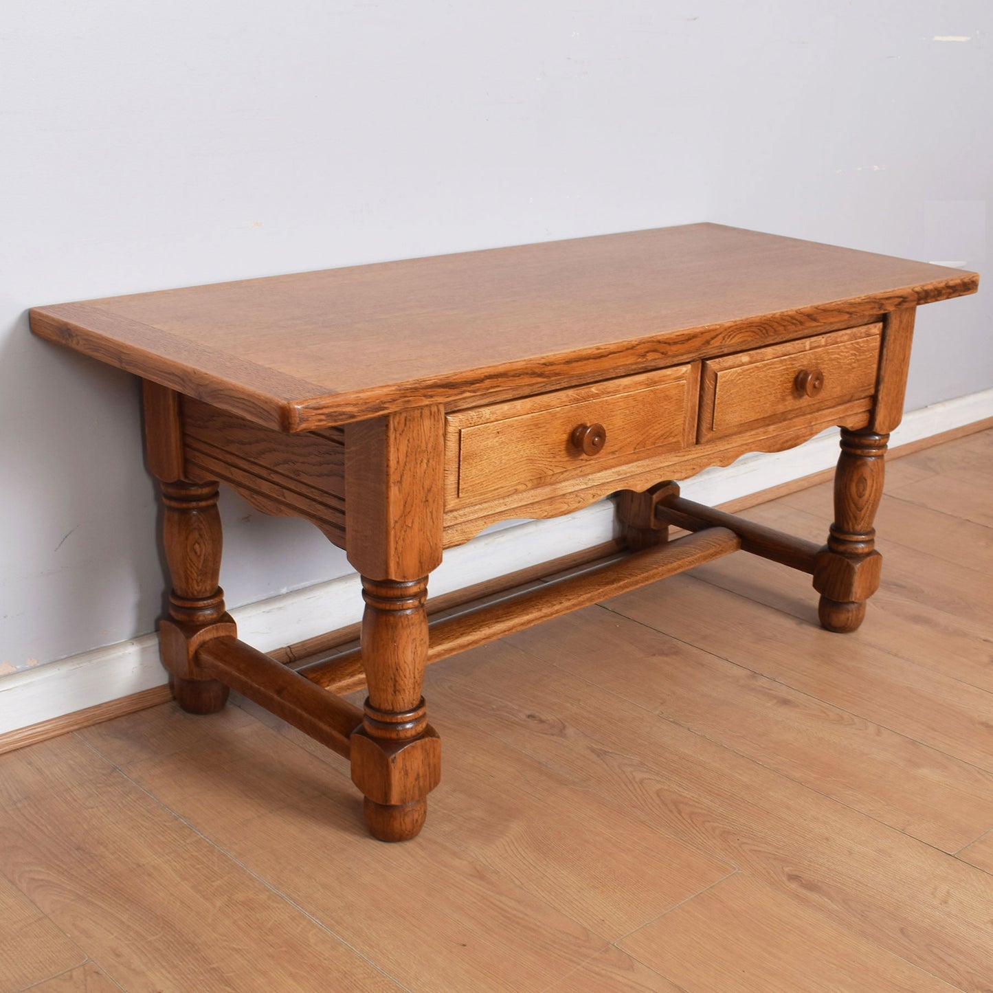 Oak Two-Drawer Coffee Table