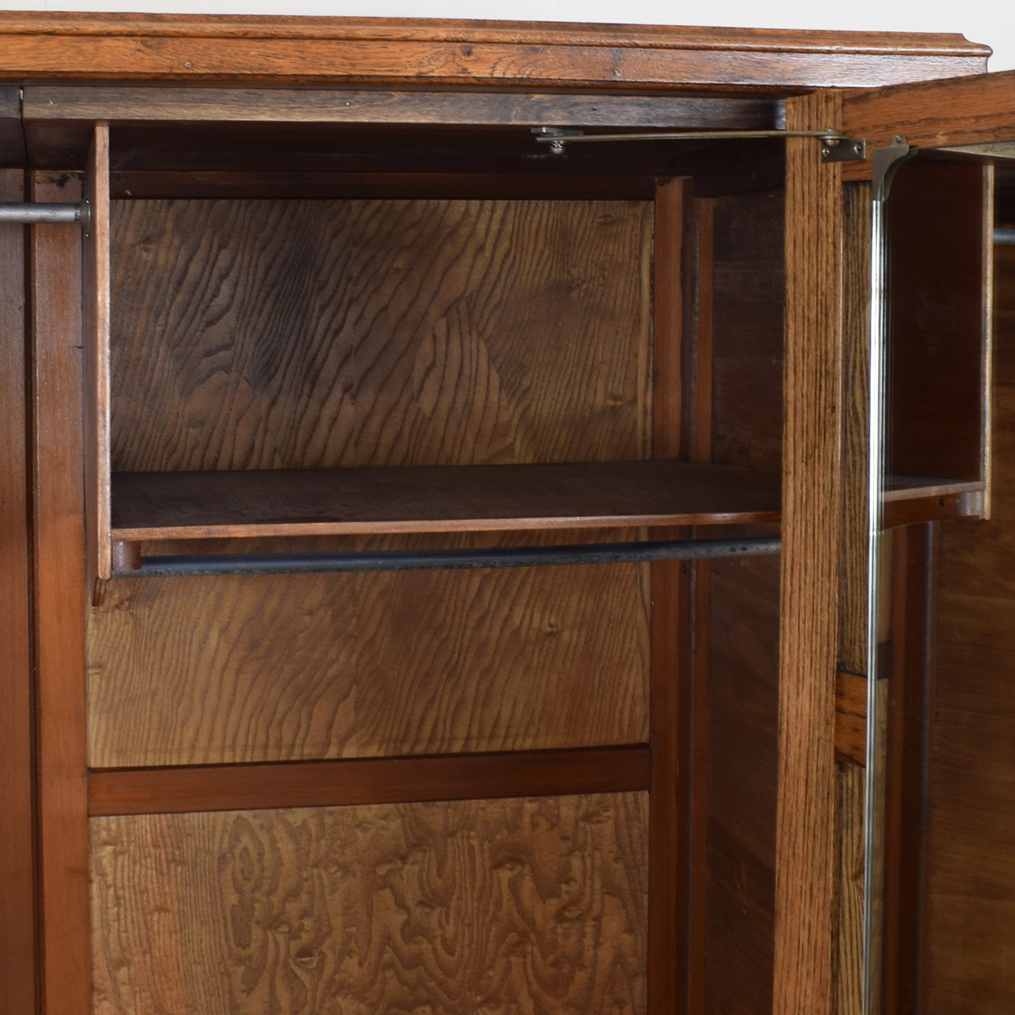 Oak Linenfold Large Double Wardrobe