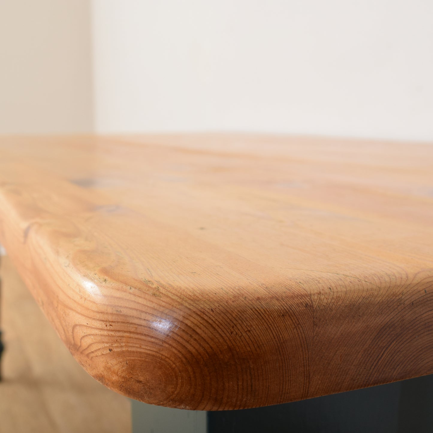 Painted Pine Table And Eight Chairs