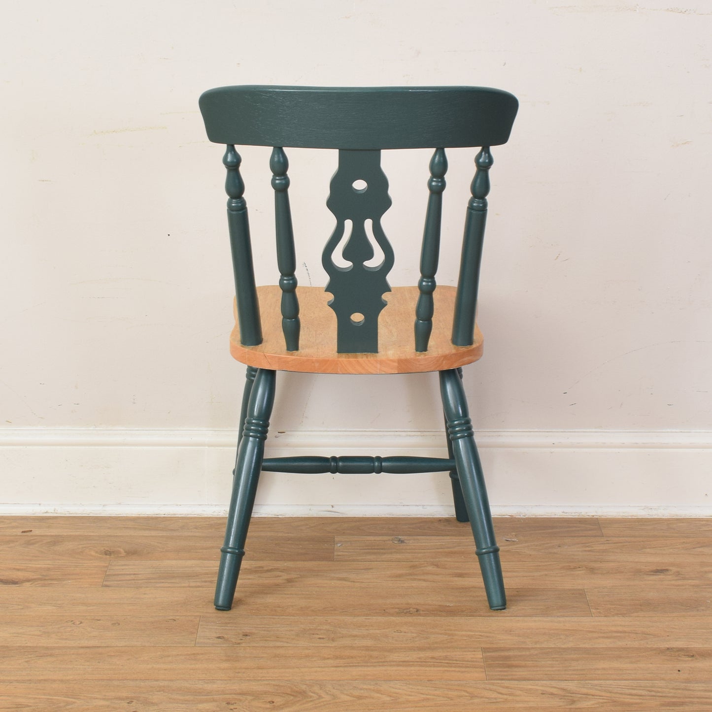 Painted Pine Table And Eight Chairs