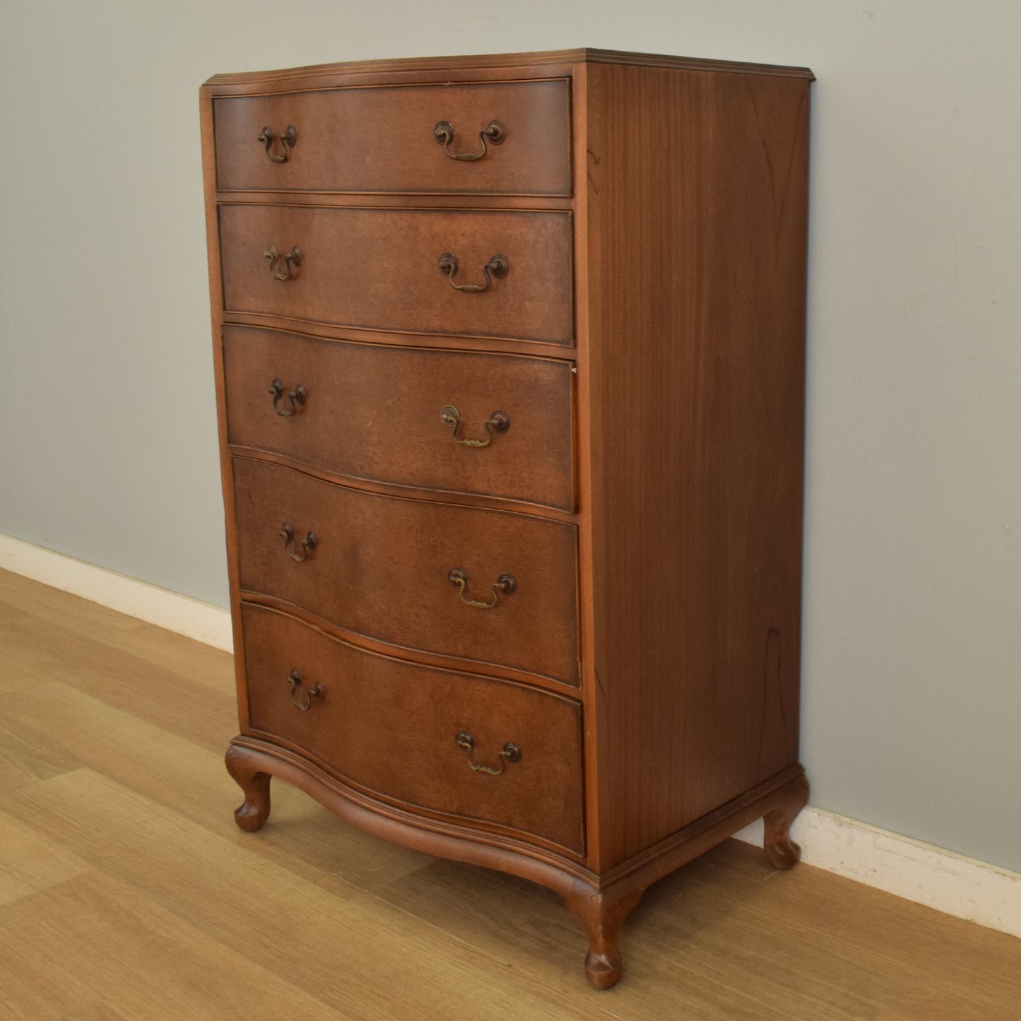Mahogany and Walnut Chest of Drawers