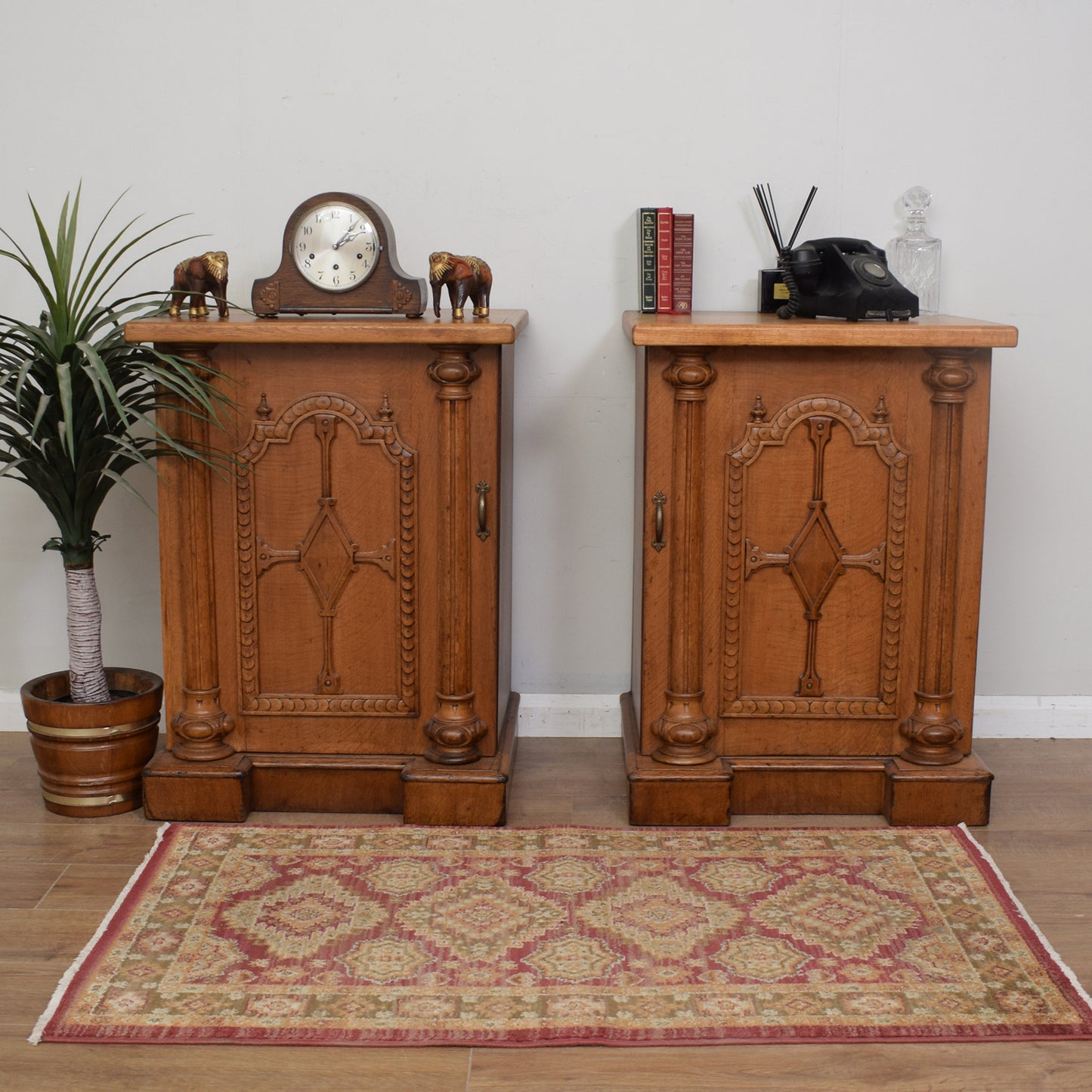 Pair of Oak Cabinets