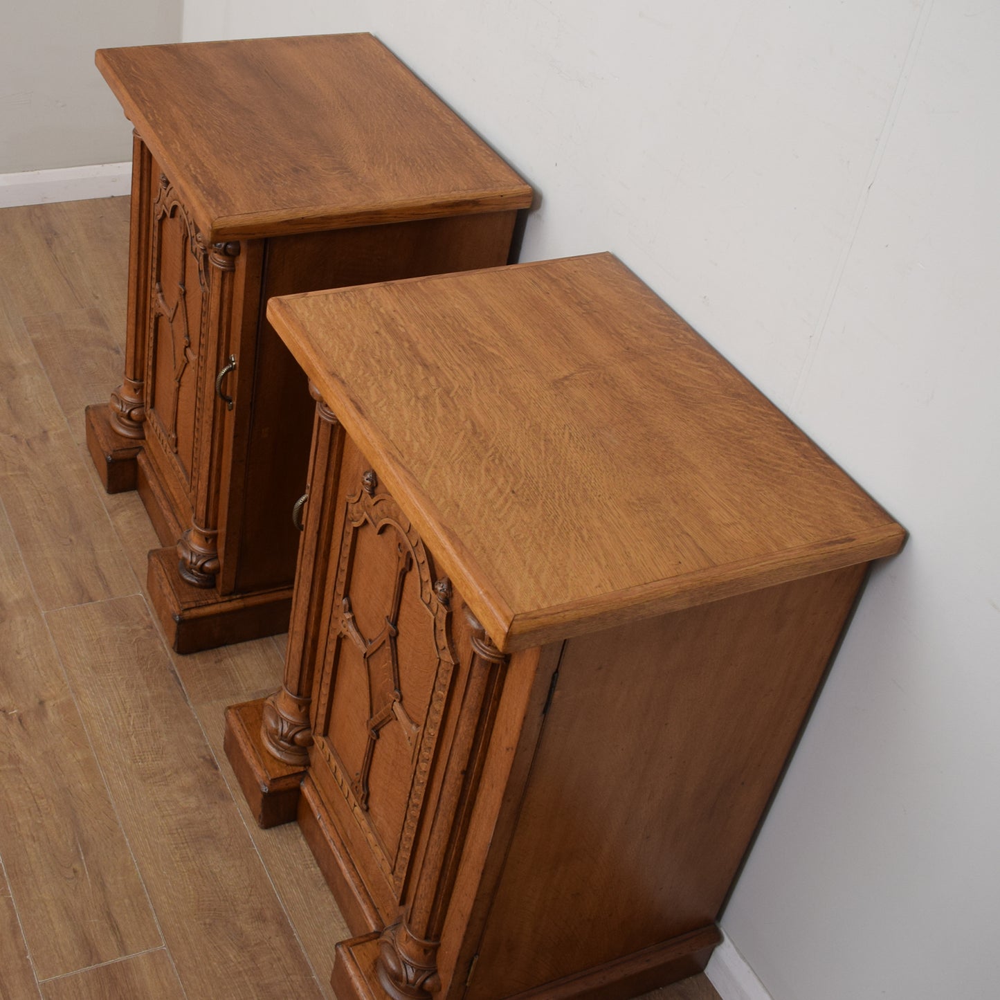 Pair of Oak Cabinets