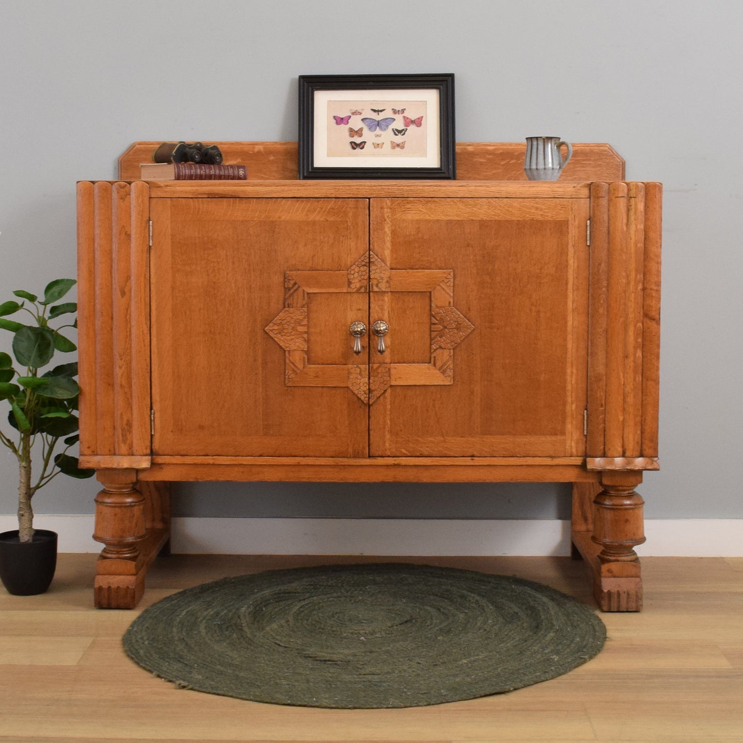 Oak Art-Deco Style Sideboard