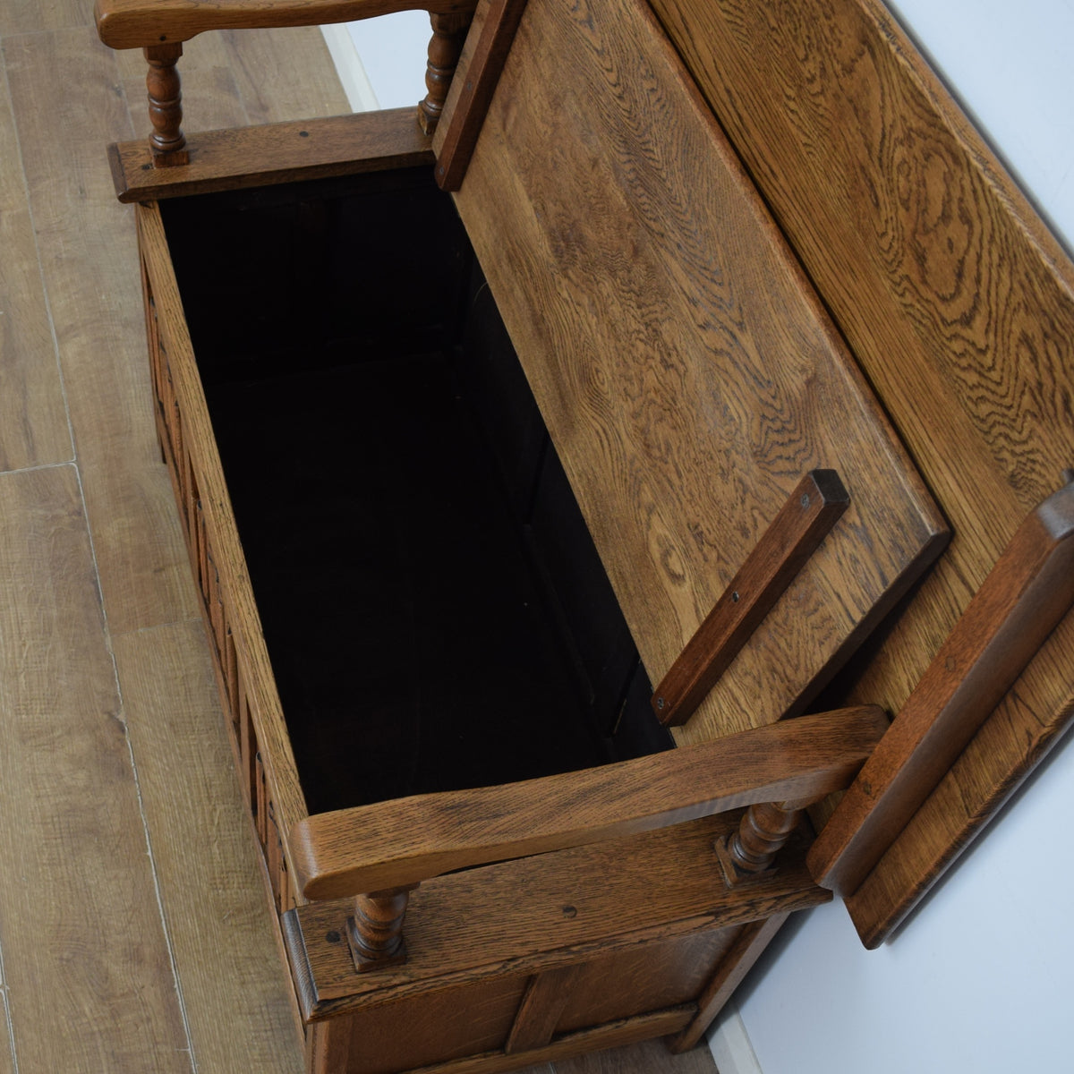 Restored Oak Monks Bench