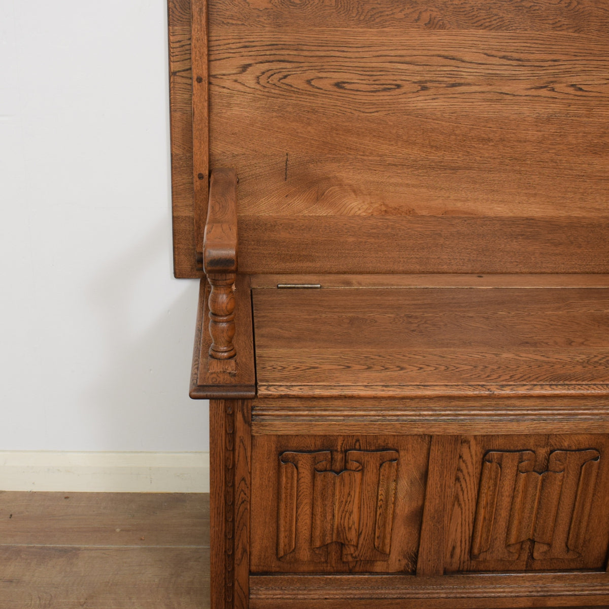 Restored Oak Monks Bench