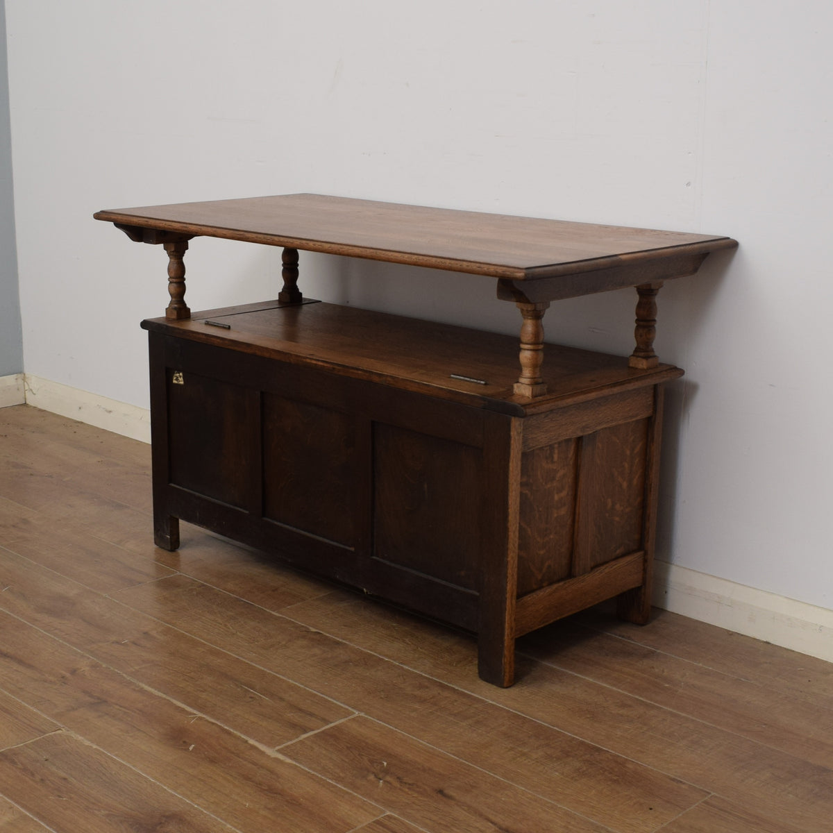 Restored Oak Monks Bench