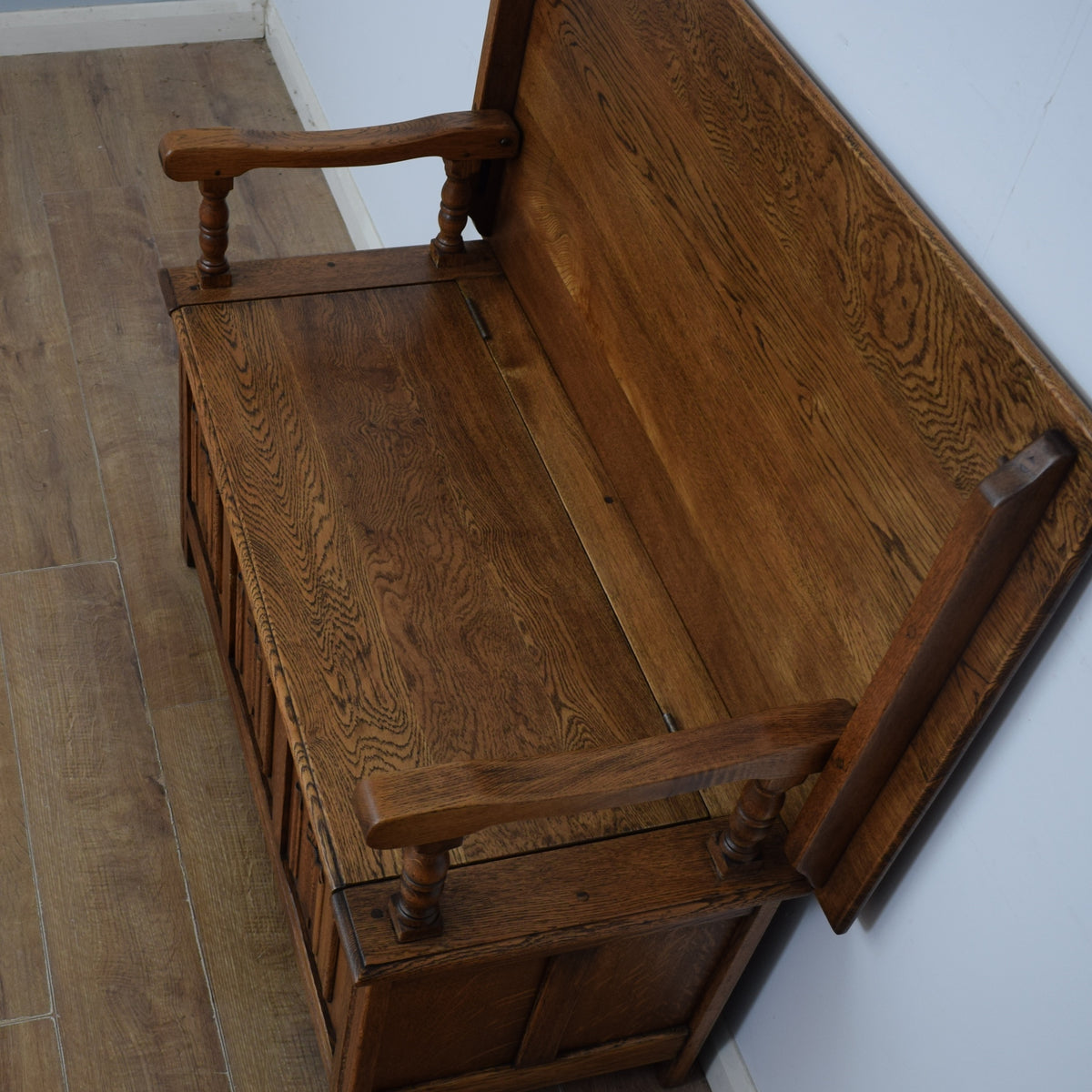 Restored Oak Monks Bench