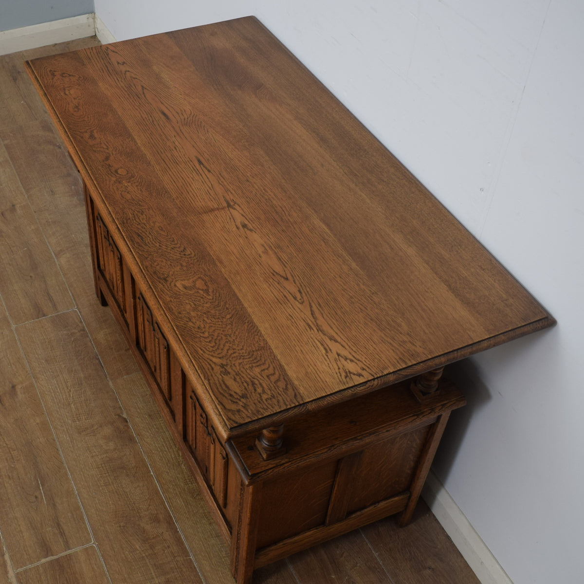 Restored Oak Monks Bench