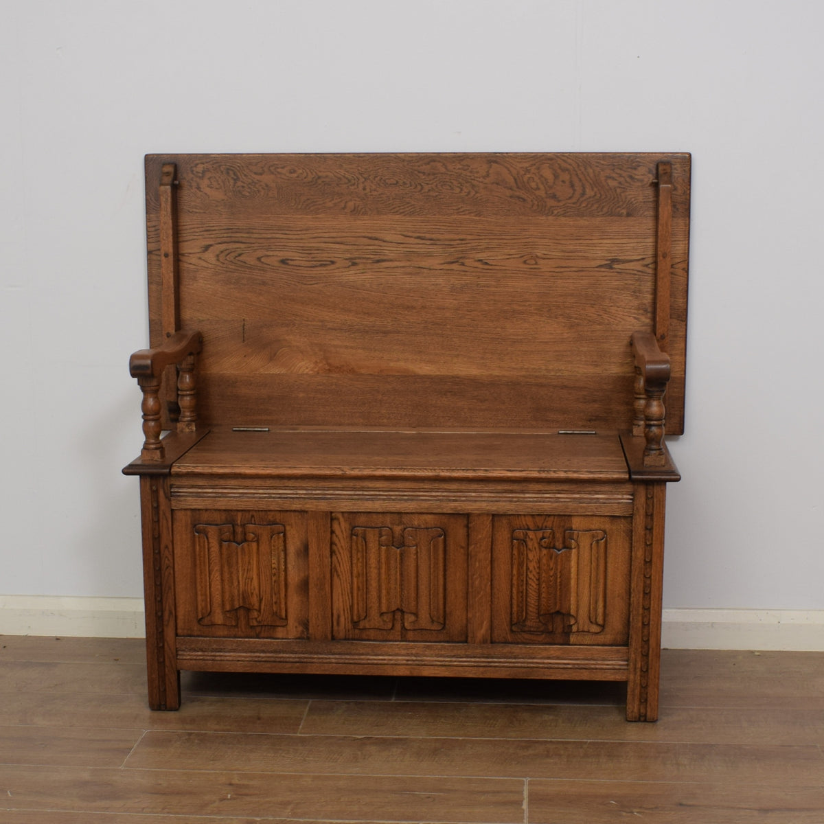 Restored Oak Monks Bench