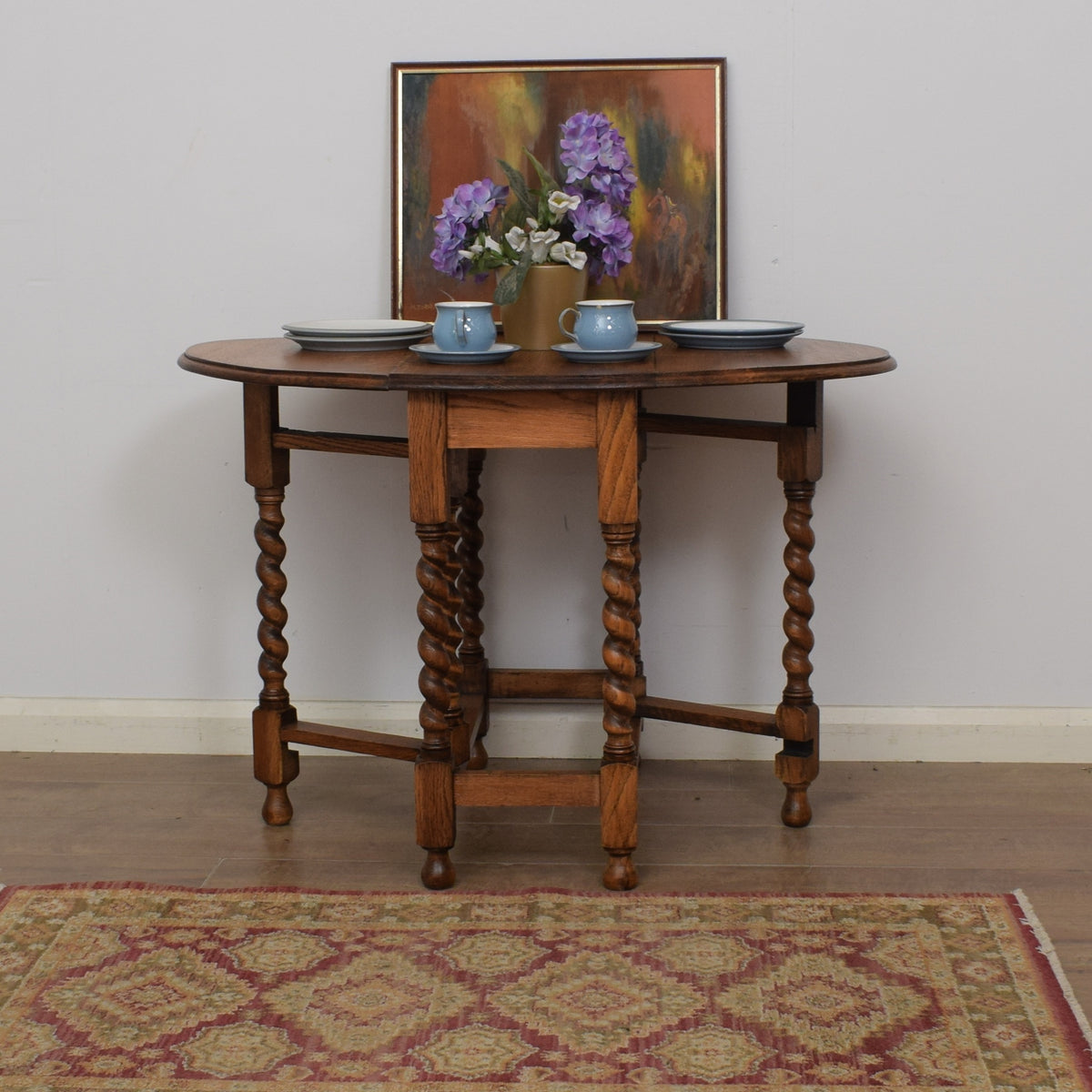 Barley Twist Drop Leaf Table