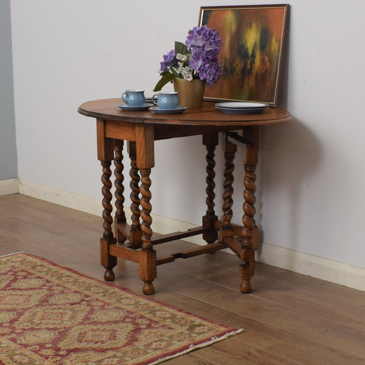 Barley Twist Drop Leaf Table