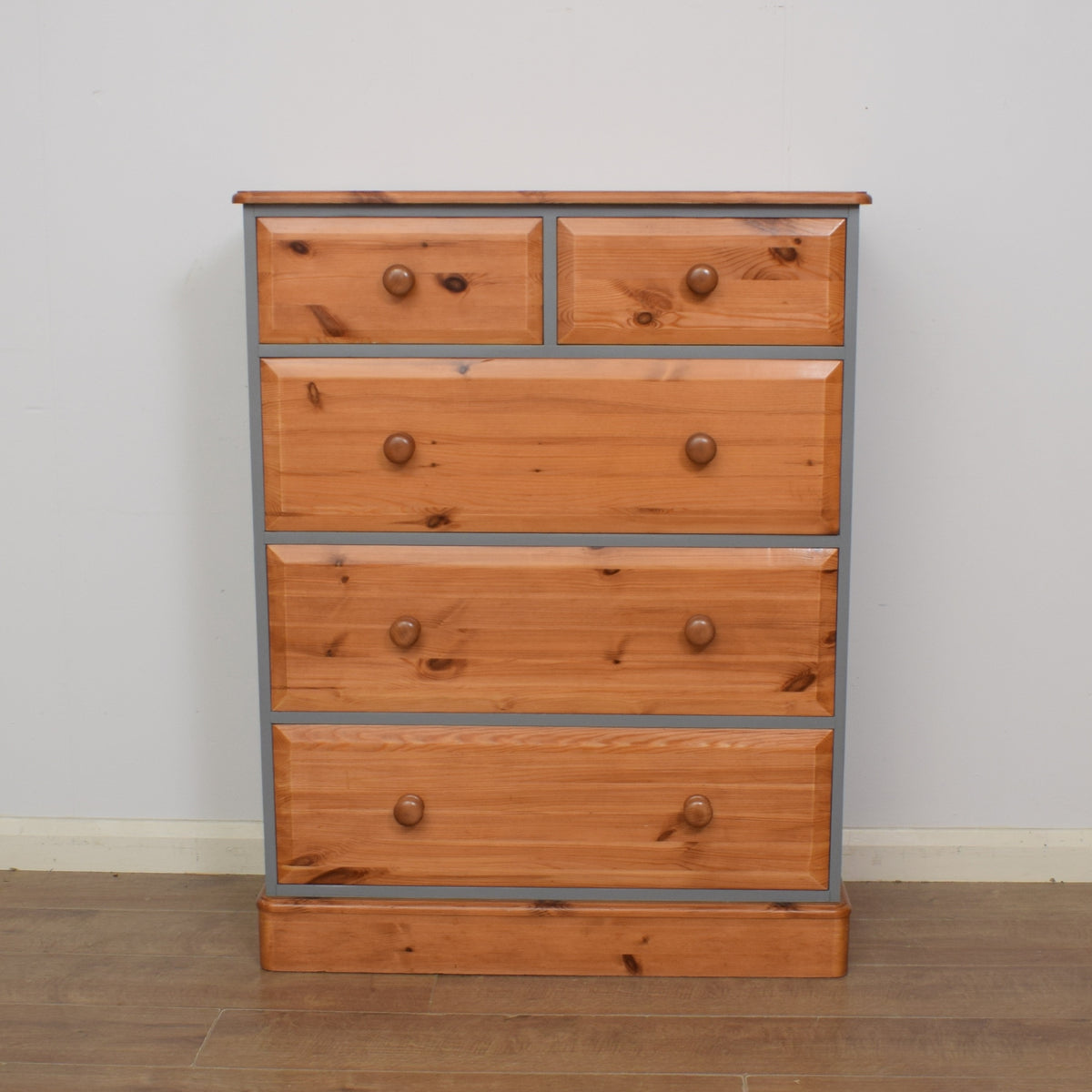 Painted Pine Chest Of Drawers