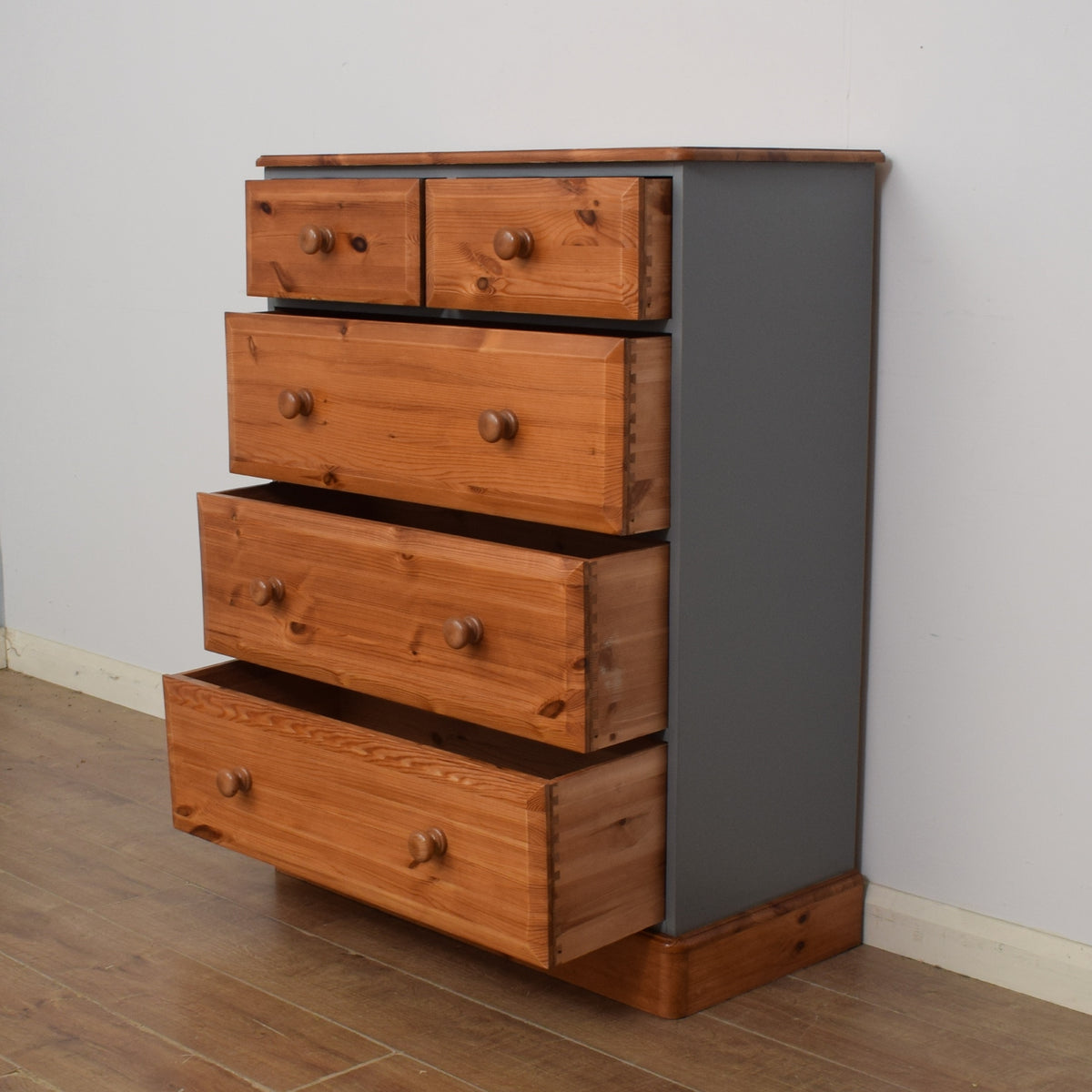 Painted Pine Chest Of Drawers