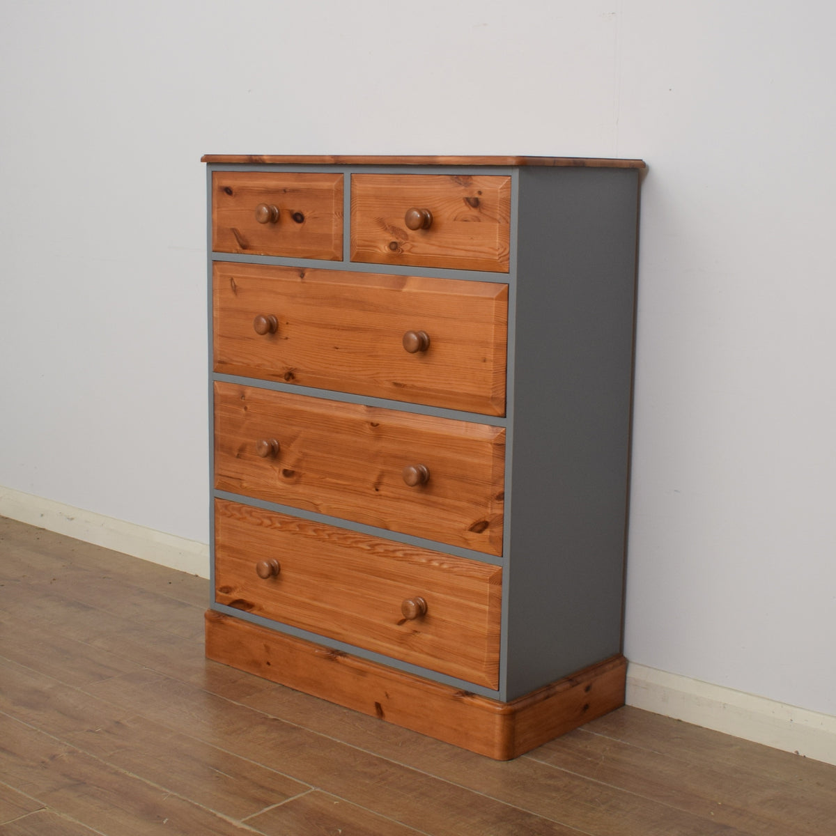 Painted Pine Chest Of Drawers