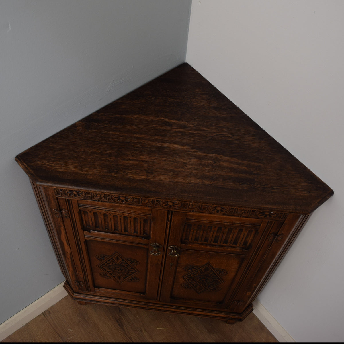 Restored Carved Corner Unit