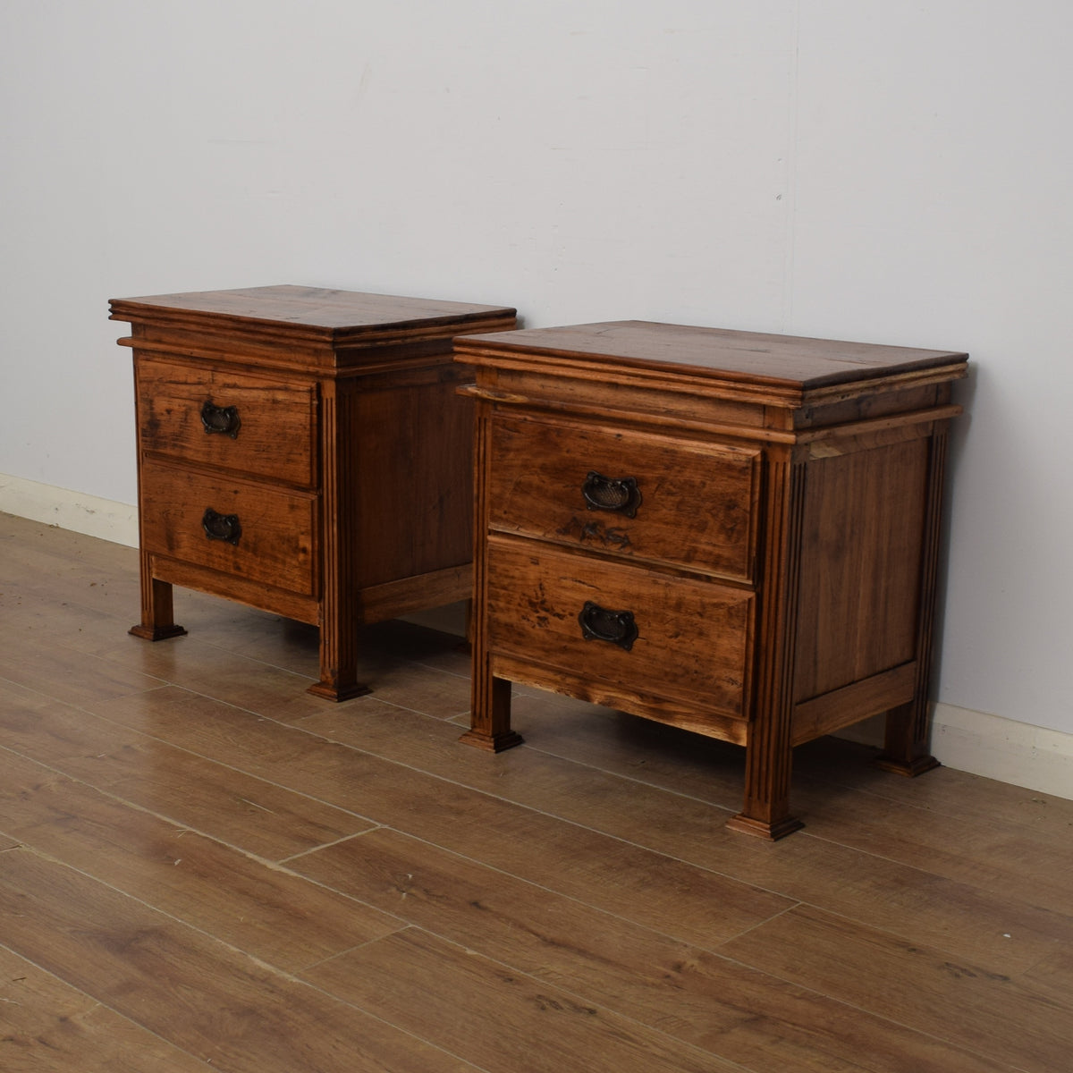 Restored Pair of Hardwood Bedsides