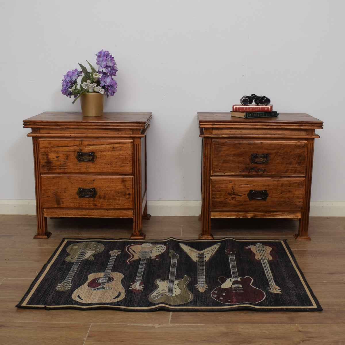 Restored Pair of Hardwood Bedsides