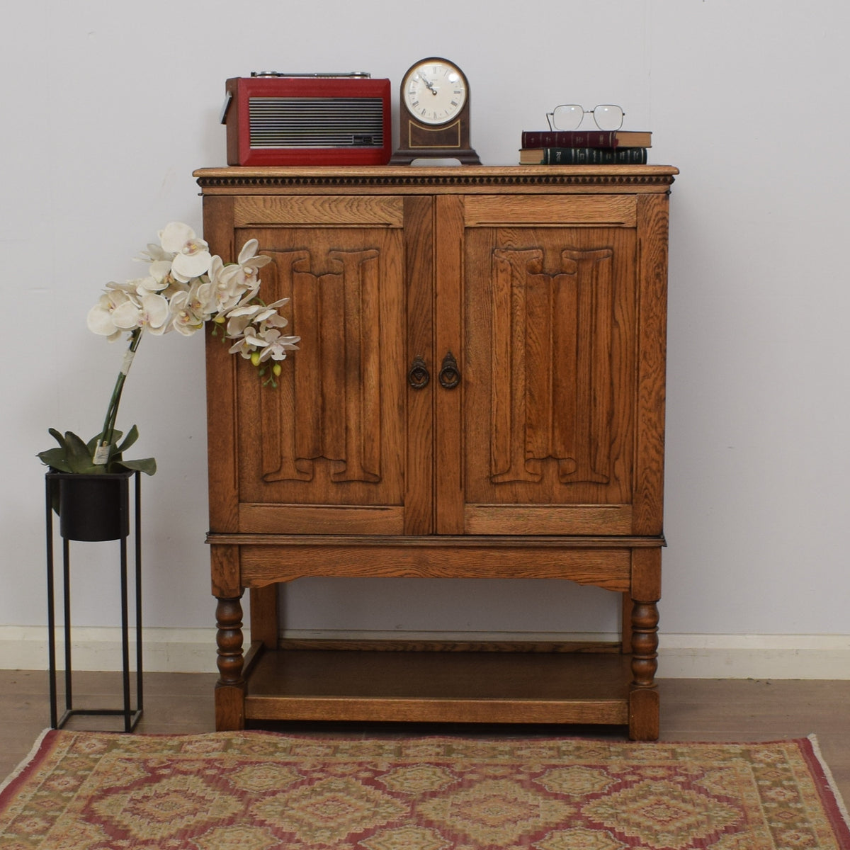 Linenfold Oak Cabinet