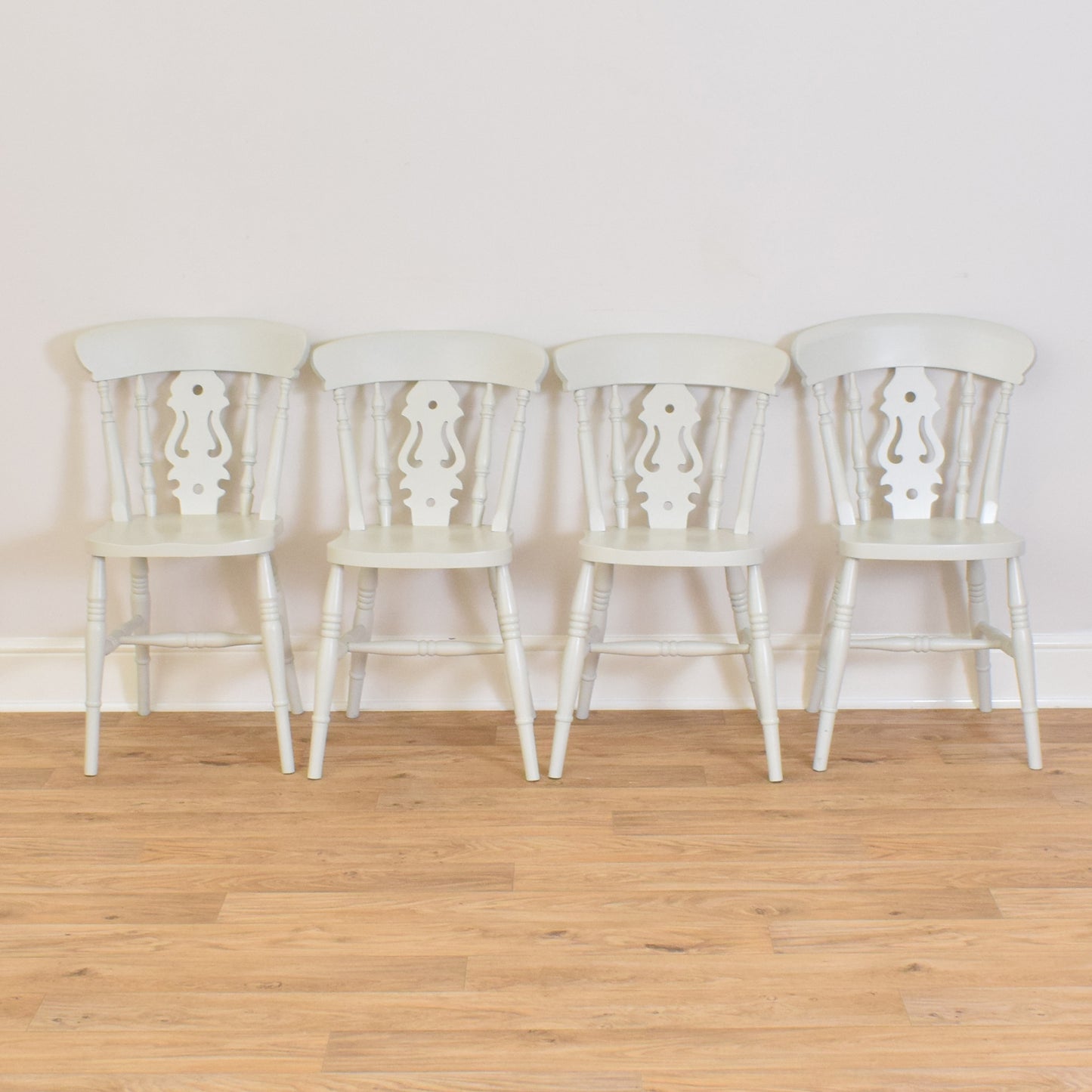 Painted Pine Table and Four Chairs