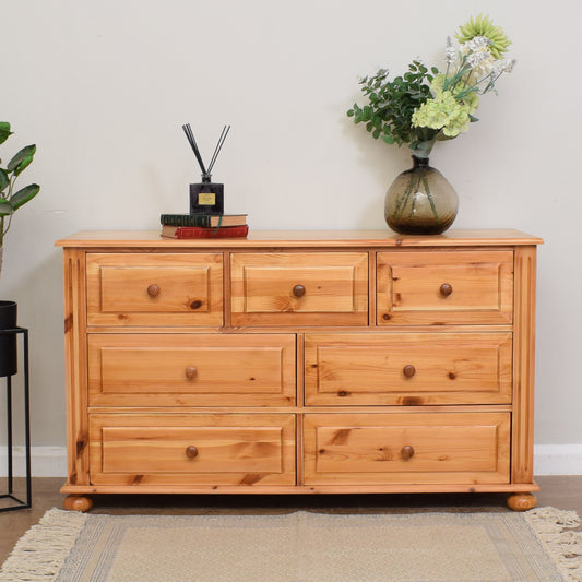 Restored Solid Pine Chest Of Drawers
