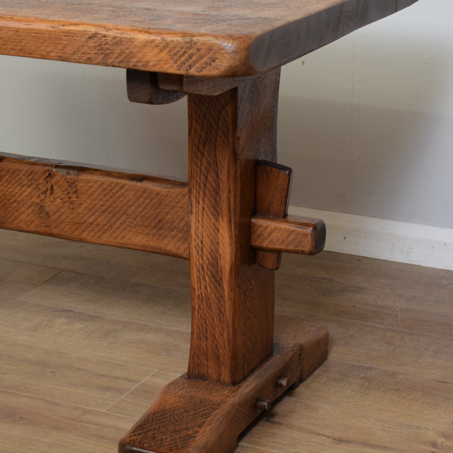 Solid Oak Table And Four Chairs