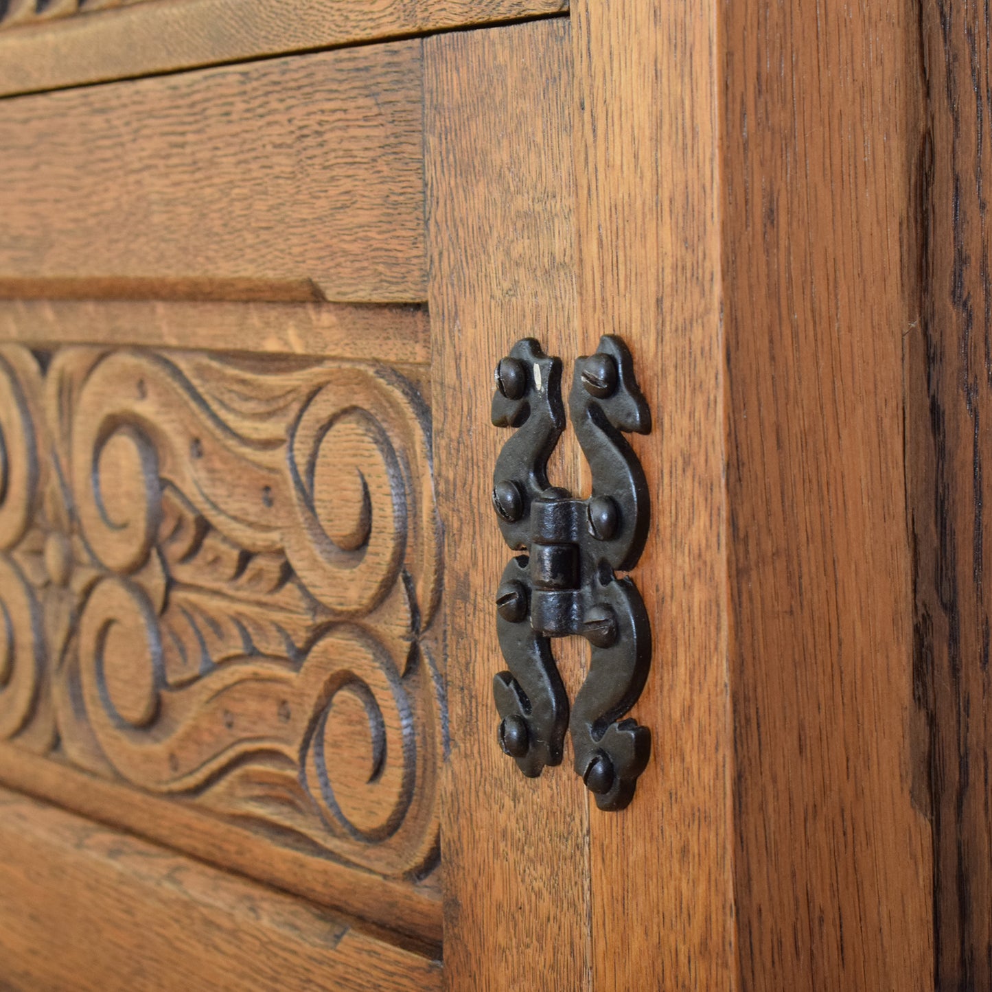 Medium Carved Oak Dresser