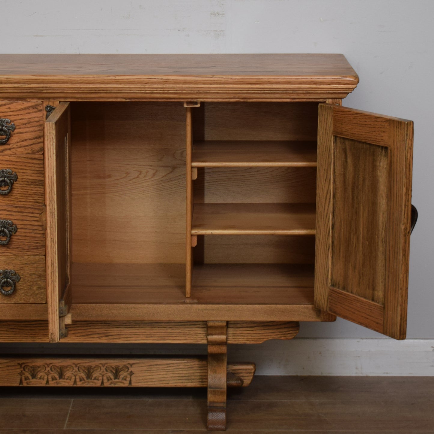 Restored Oak Webber Sideboard