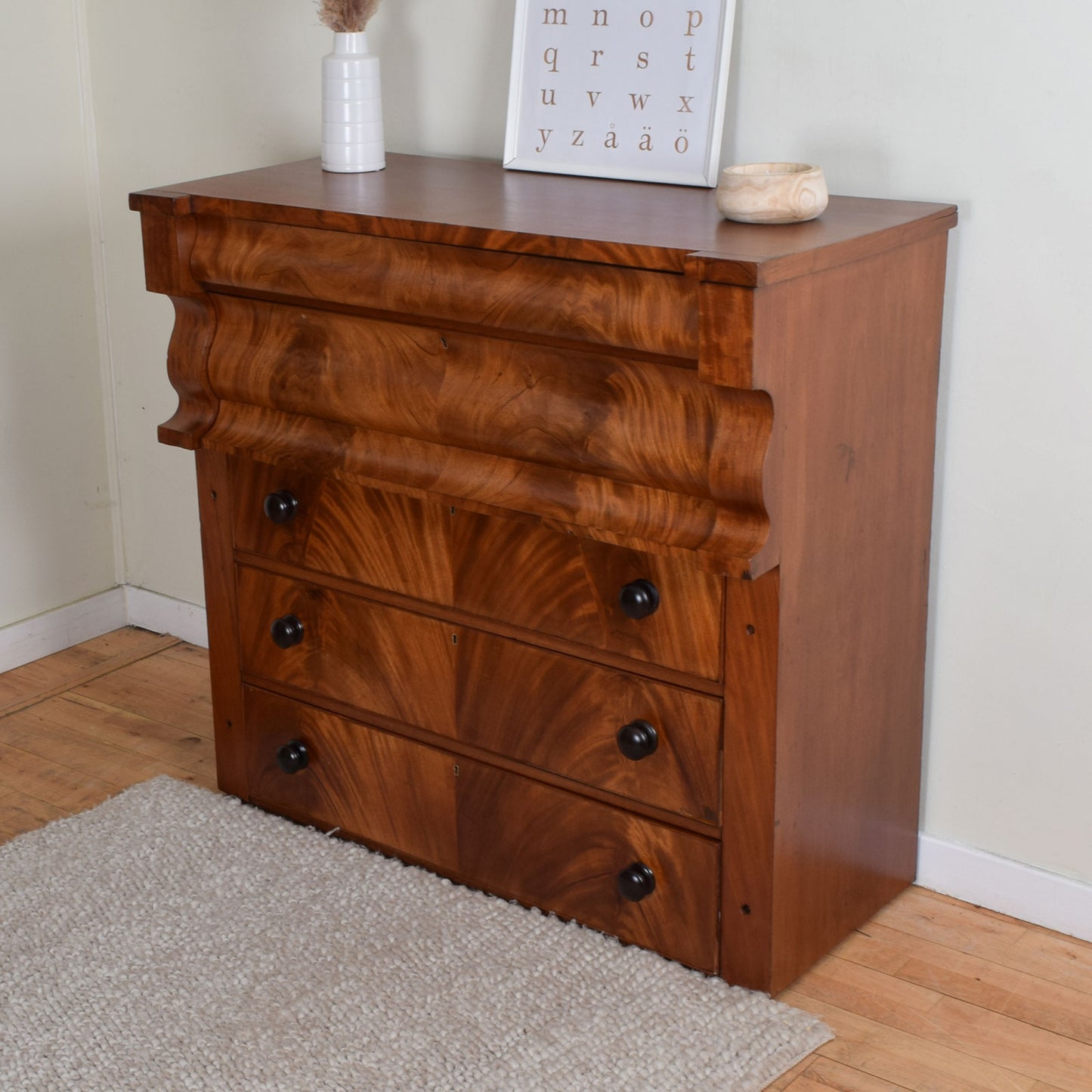Large Walnut Chest of Drawers