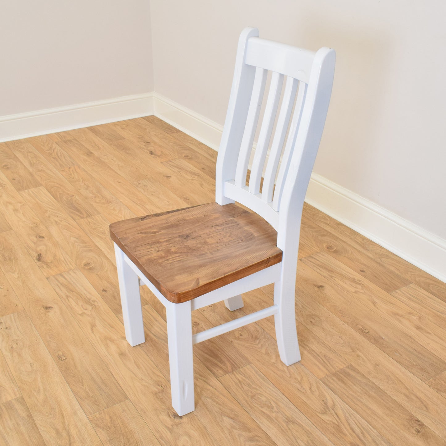 Painted Pine Table and Six Chairs