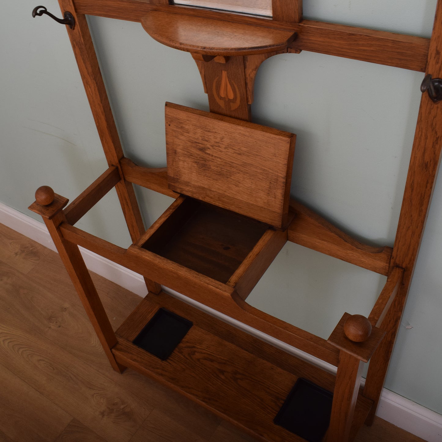 Restored Oak Hall Stand