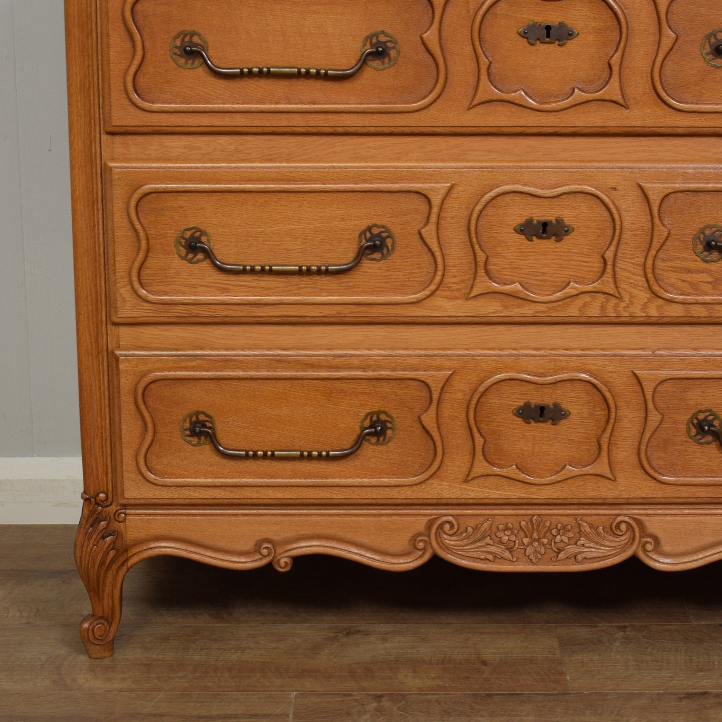 Restored Oak French Chest Of Drawers