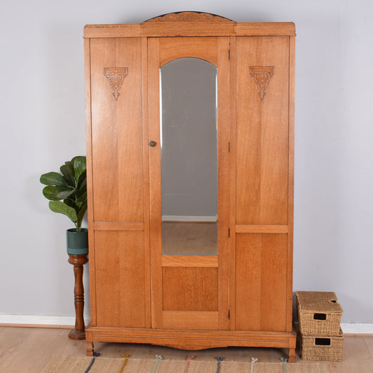 Mirrored Oak Wardrobe