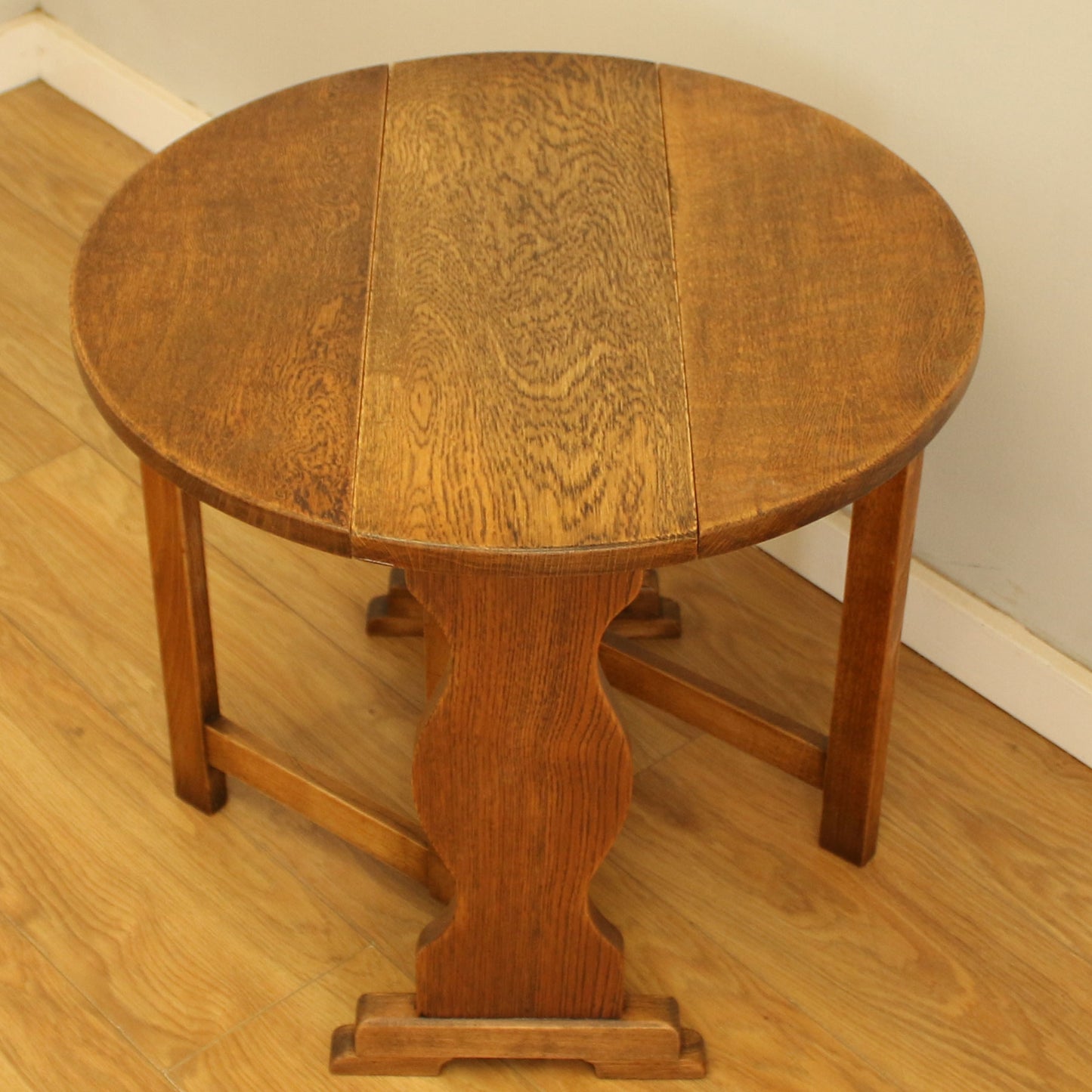 Restored Oak drop leaf side table