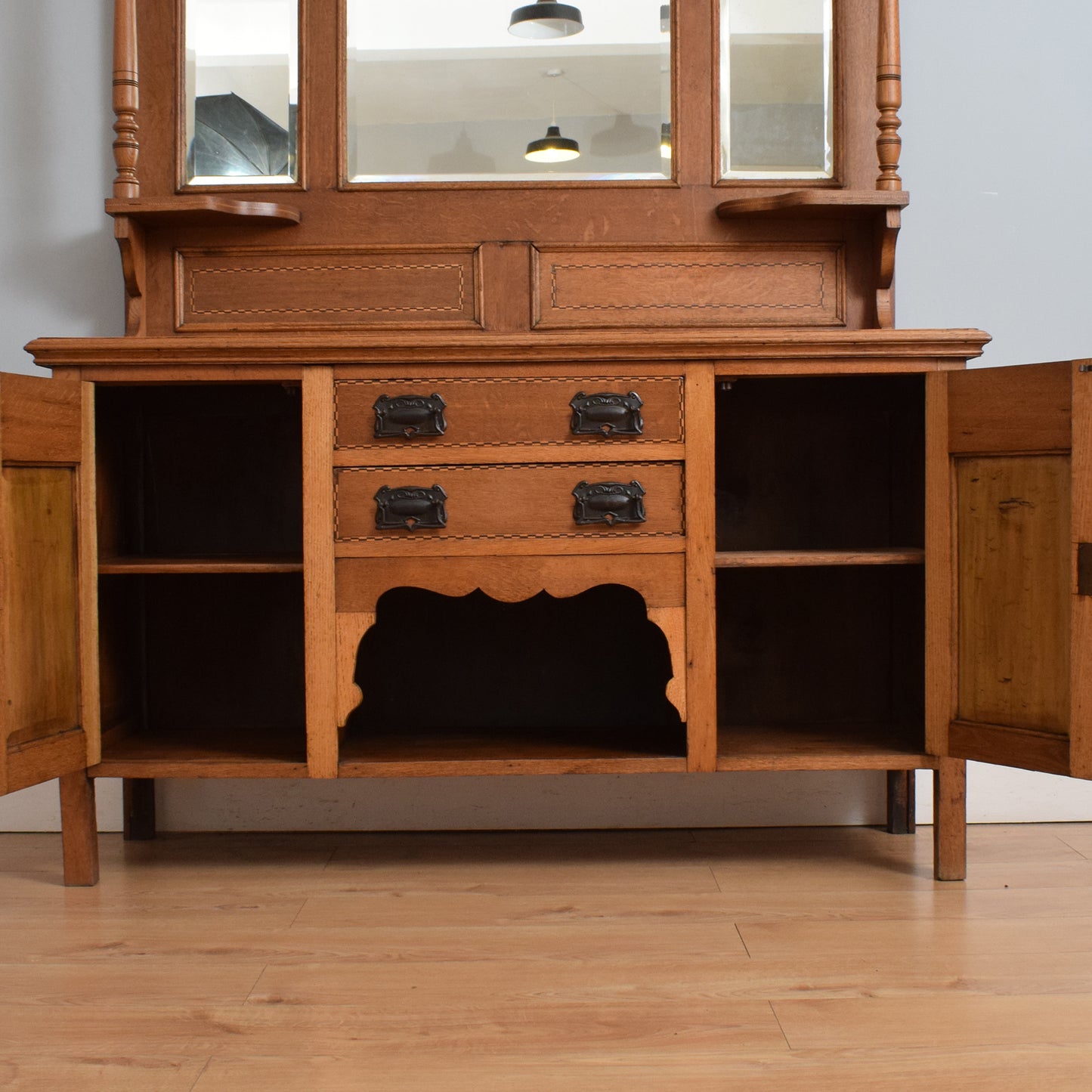 Arts and Crafts Mirrored Sideboard