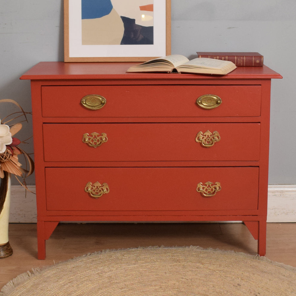Vibrant Painted Chest of Drawers Betel Restored Furniture