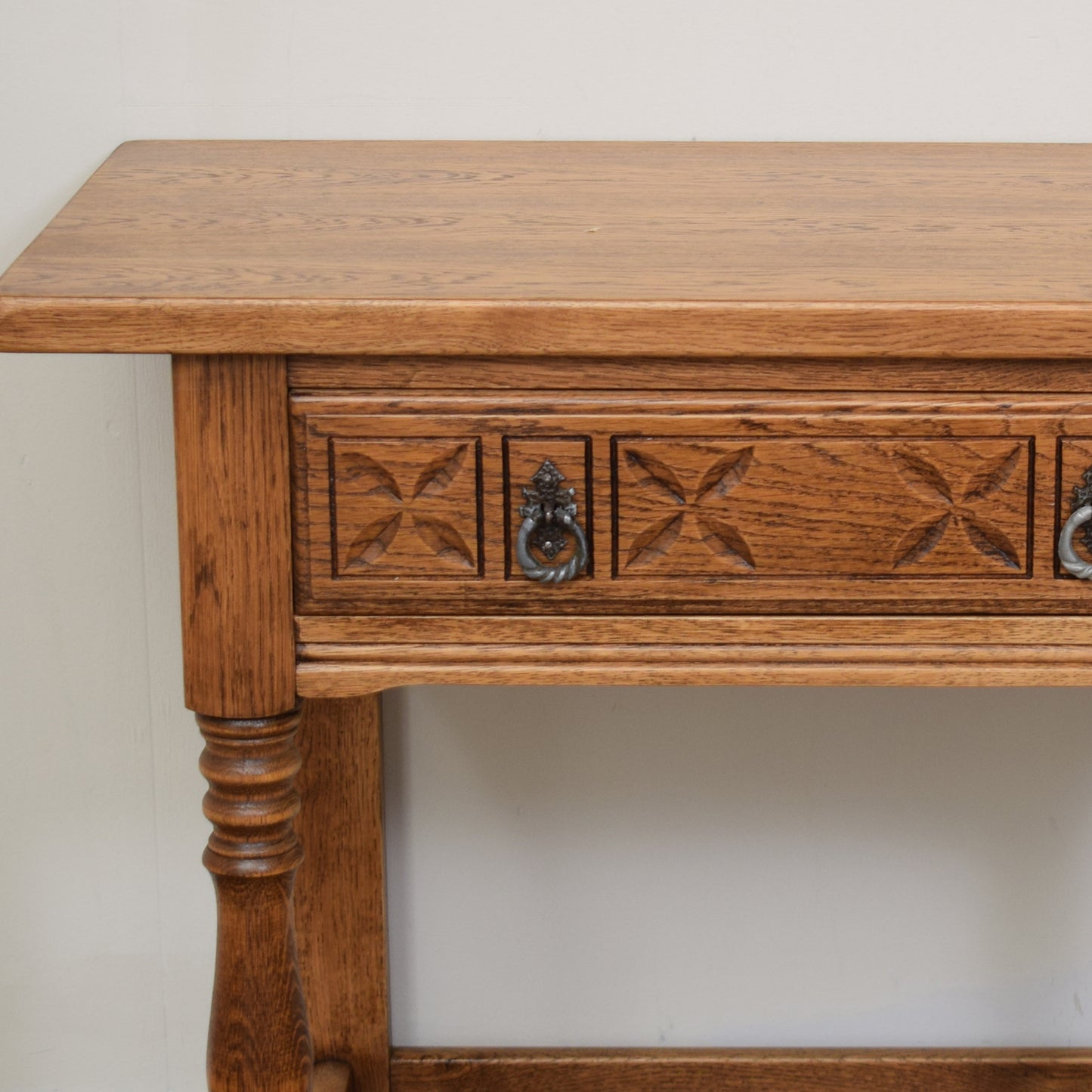 Restored Oak Console Table