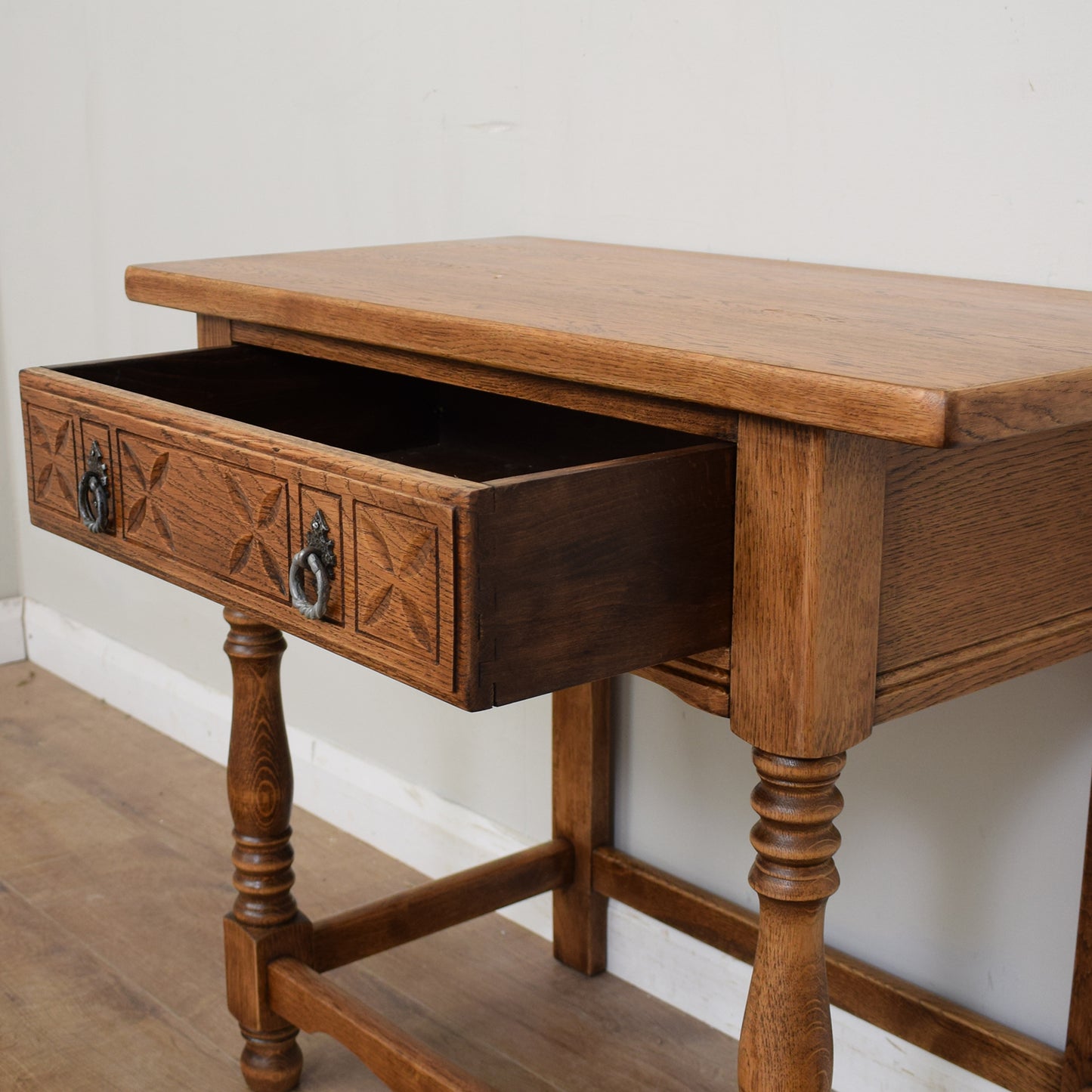 Restored Oak Console Table