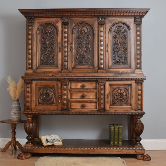 20th Century Carved Oak Cabinet
