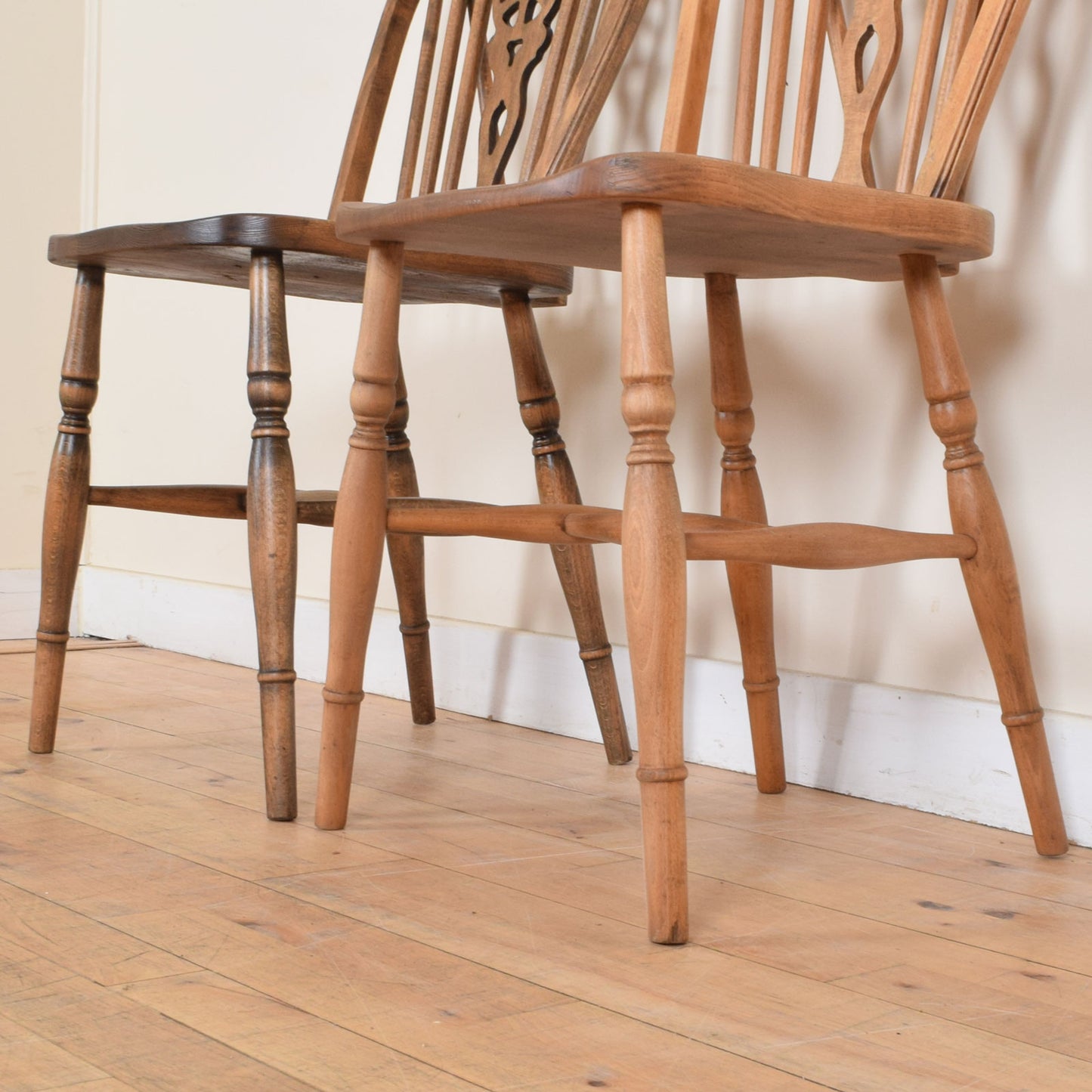 Restored Oak Table and Eight Chairs