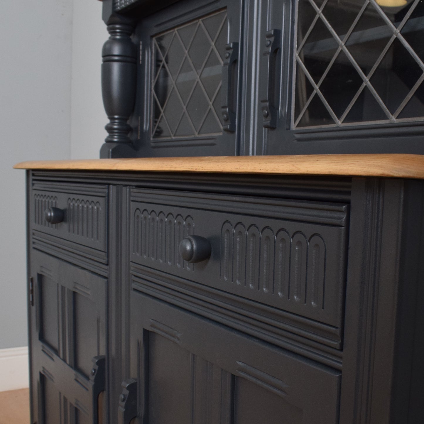 Painted Glazed Court Cabinet