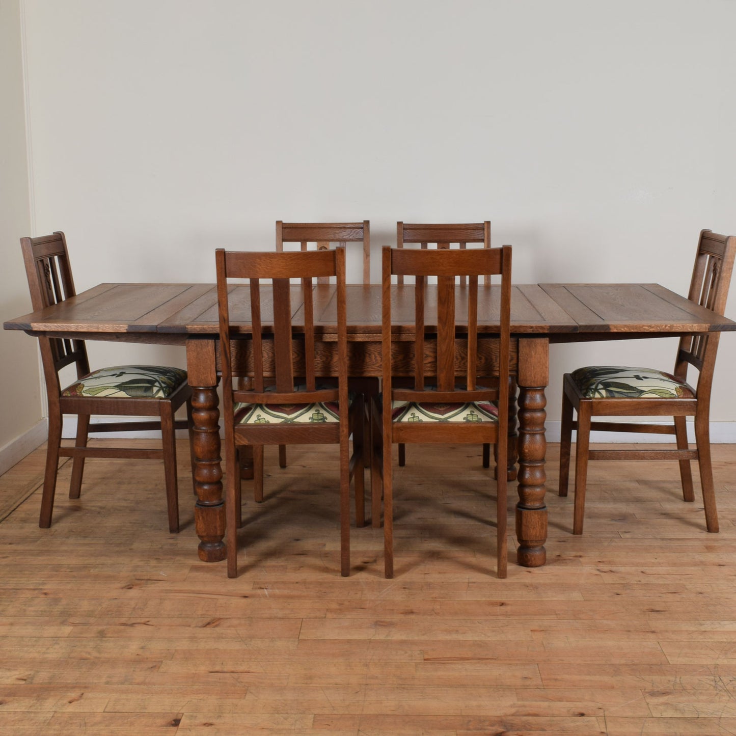 Draw Leaf Table and Six Chairs
