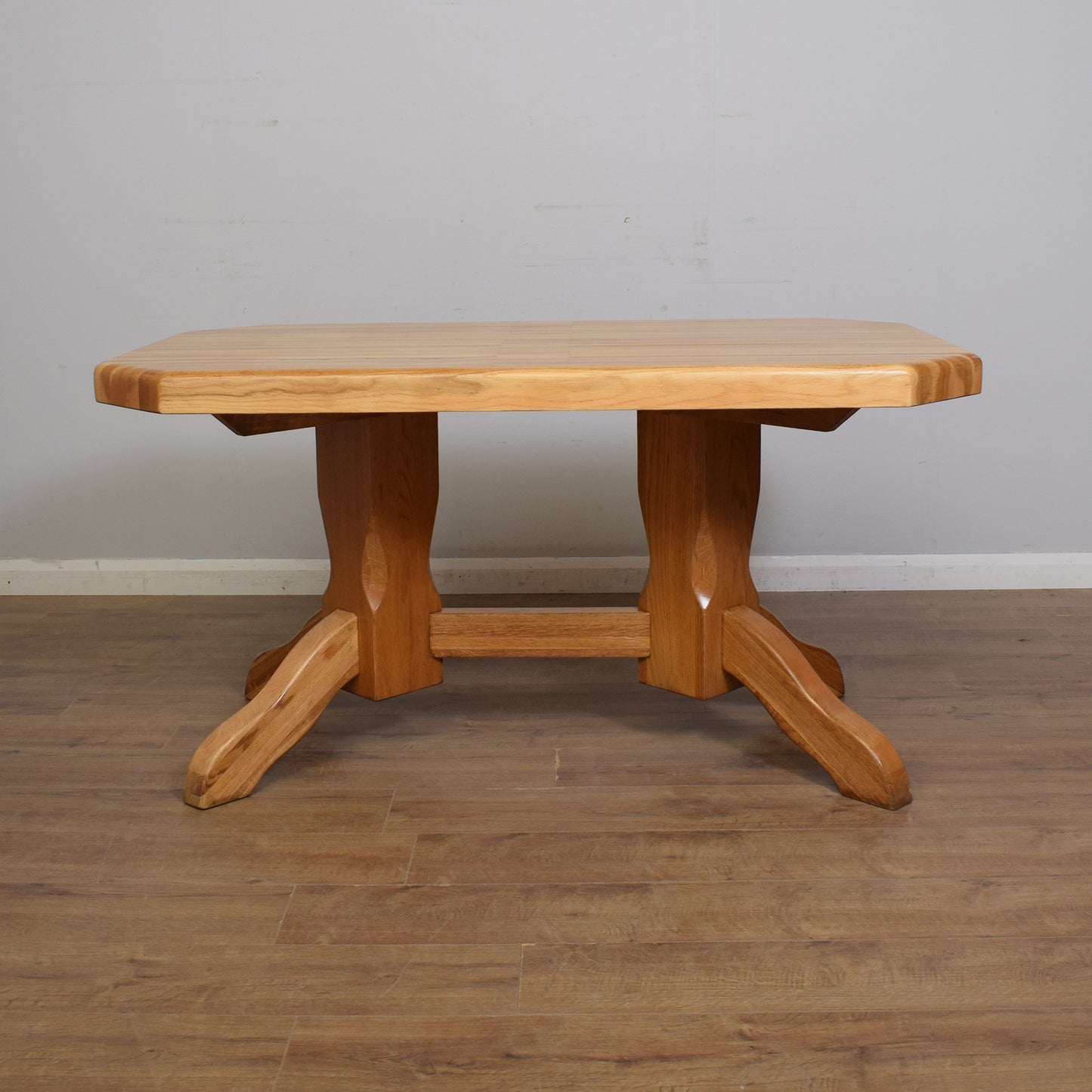 Solid Oak Table & Four Chairs