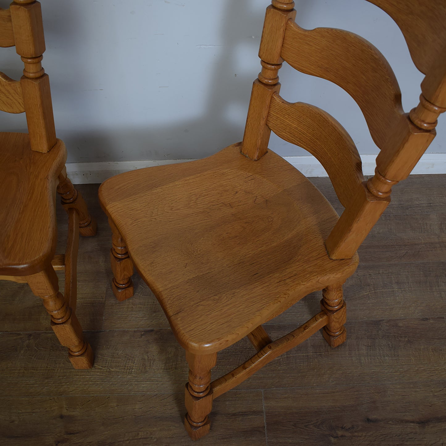 Solid Oak Table & Four Chairs