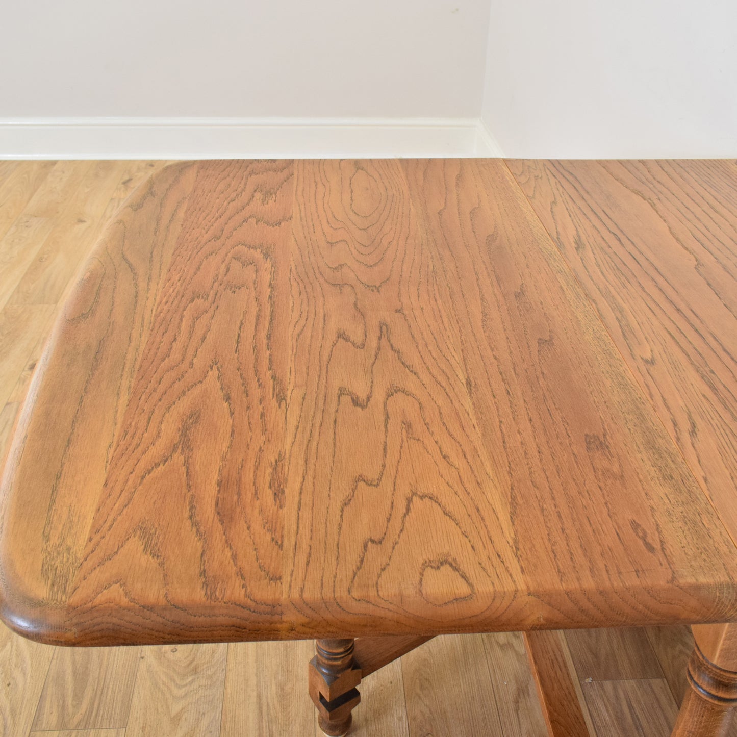 Oak Drop Leaf Table And Four Chairs