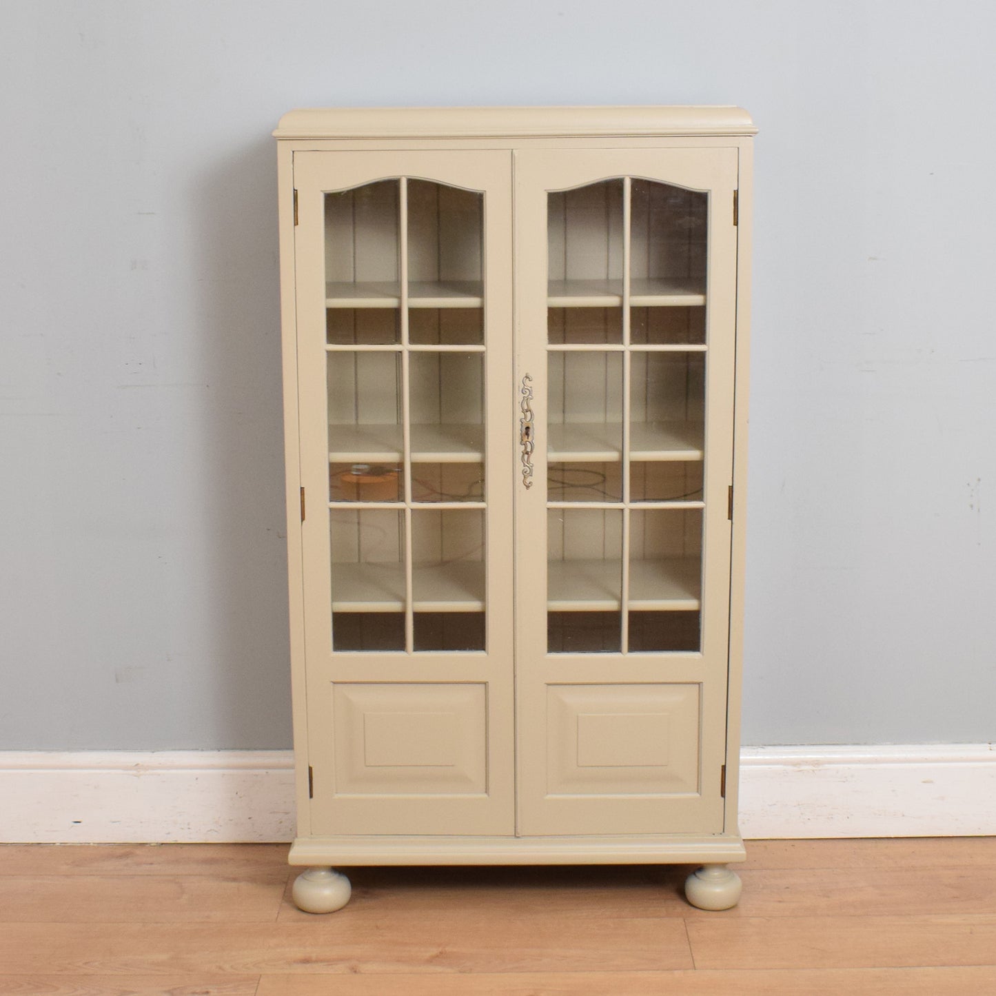 Painted Oak Glazed Bookcase