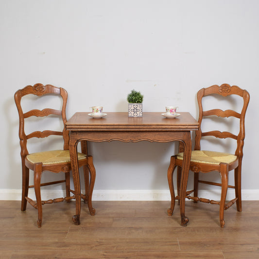 Restored French Table And Two Chairs