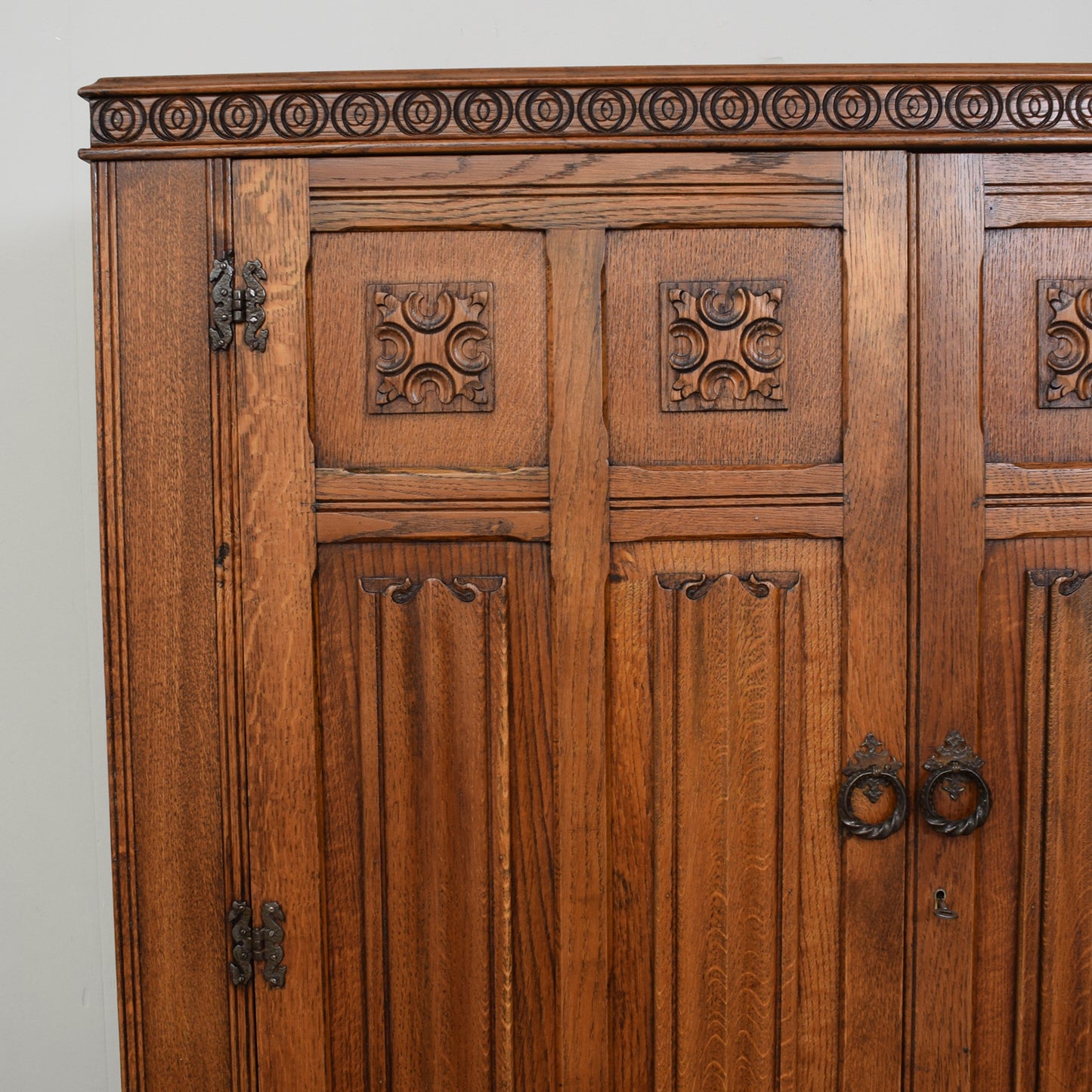 Restored Carved Oak Wardrobe